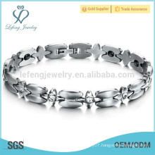 Hot selling cross connect bracelet,ladies stainless steel bracelet
